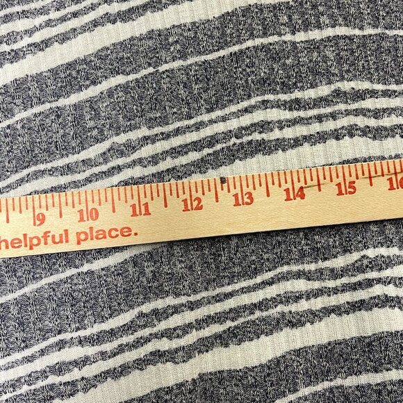 Sadie & Sage Striped Duster Cardigan Women's Medium Gray Open Front Knit Cover - Picture 8 of 10